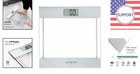 Stylish Silver Digital Bathroom Scale With Step-on Technology - 400lb Limit