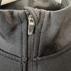 Nike Pro Top Womens Med Black Hyperwarm Fitted 1 2 Zip Running Gym Workout