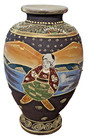 Antique Japanese Vase Satsuma Immortals Hand Painted And Gilded 10   