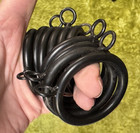 9 Iron Curtain Rings W  Eyelets Metal Restoration Hw Drapery Rings 2  Black