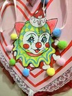 Handmade Heart-shaped Vintage Inspired Clown Cat Wall Plaque Valentine