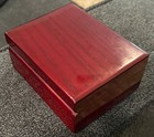 Vintage Rocket Nyc Cherry Wood Jewelry Box With Mirror And Earrings