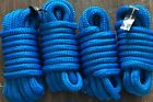 4 Pack Blue 1 2 Inch 15ft Quality Double Braid Nylon Boat Dock Line Mooring Rope