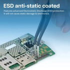 10x Industrial Precision Esd Tweezers Anti-static Stainless Steel