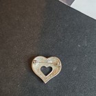 Silver Tone Clear Crystal Pav   Open Heart Charm Pendant Love Theme