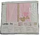 Lambs   Ivy Confetti Hearts Nursery 4-piece Baby Crib Bedding Set Pink Gold