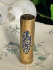 Vintage Helena Rubinstein Le Lipstick Floral Gold Metal Tube New Romantic Red   
