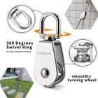 Stainless Steel Wire Rope Swivel Single Double Pulley Block M15 M20 M25 M32 M50