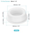 4pcs Silicone Hole Plug Round Rubber Stoppers For 38mm 1 5  Hole White