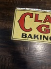 Vintage 1952 Clabber Girl Baking Powder Tin Sign Original 34 X 11 75 Rare Double
