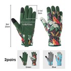 2x Women s Gardening Gloves Bird Print Yard Work Gift Thorn   Puncture Resistant
