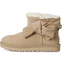 Ugg Classic Mini Bow Boot Sand Suede Pull On Bootie 1176310 San Womens Size 8