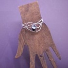 6     Antique Sterling Silver Handmade Bracelet  Wired 925 Cuff With Agate