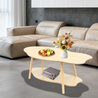 Modern Coffee Table For Living Room Cloud-shaped Double Layer Center Table