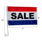 12 Pack Car Auto Dealer Supplies  Window Clip On Flags    Sale     Sale Flag