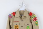 Vintage 70s Boy Scouts Of America Boys 12 Bsa Uniform Button Shirt W Patches Usa