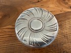 Vintage Towle Cut Glass Vanity Jar With Sterling Silver Lid