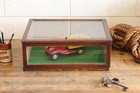 Vtg Antique Flip Top Country Store Oak Display Case Showcase Counter Top 1920s