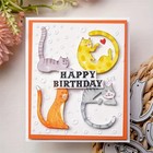 Lapoo 3d Backgrounds Metal Cutting 3 6 X 2 7 Inches  Cute Cat X In
