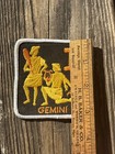 Vtg Gemini Zodiac Sign Astrology Embroidered Sew-on Patch 70s 80s Retro Logo