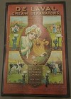 De Laval Cream Separator Sign- Farm Cows - Dairy - Milk - Advertising