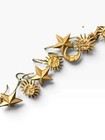 Vtg 1990 s Celestial Sun Moon   Stars Gold Toned Shower Curtain Hook Set Of 12