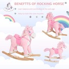 Kids Ride On Rocking Horse Pony Toy Plush Gift Moving Tail W sound Pink
