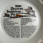 Watkins Mexican Sombrero Pie Recipe Ceramic Pie Plate Vintage Usa 1983
