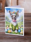 Caroline s Treasures Chinese Crested Easter Egg Hunt Greeting Cards Pack Of 8