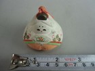 Japanese Clay Bell Dorei Vtg Pottery Hina Doll Hand-painted Kimono Girl Dr151