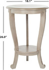 American Homes Collection Mary Vintage Grey Pedestal End Table