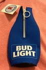Bud Light Beer Bottle Suit Koozie Cooler Coolie Zip Neoprene New