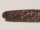 Vintage Stieff Sterling Silver Repousse Rose Bar Pin 