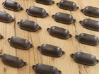 20 Cast Iron Brown Ornate Pulls Drawer Cabinet Bin Handles Rustic Vintage