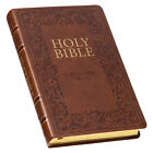 Medium Brown Kjv Deluxe Bible With Thumb Index Brand New In Shrink Wrap   