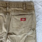 Dickies Pants Mens 34x30  fits 32x28 5  Brown Canvas Carpenter Work Distressed