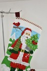Sequence Christmas Stocking 18    Santa s Gardening Magic Felt Completed Bucilla