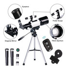 Telescope 70mm Aperture Refractor  15x-150x  Astronomical W Phone Adapter Remote