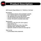 K f Concept U Shape Reflector 4 In 1 70x23 6in W 1 9m Stand