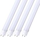 4-100pack T8 4ft 22w Led Tube Light Shop Bulb 6000k G13 4 Foot Milky Clear Cover