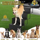 23 6  Extra-wide Dog Car Ramp - Portable Dog Stairs With Non-slip Surface