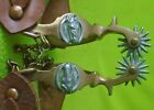 North   Judd Antique Vintage Horsehead Hercules Bronze Spurs   Textan Straps