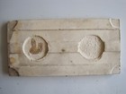 Antique 6  X 3  Moulded Majolica Art Nouveau Stylised Flower Border   Slip Tile