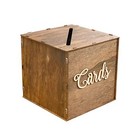 Rustic Wooden Card Box 9x9x9 Inch Gift Holder For Wedding Baby Shower