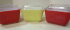 Pyrex Refrigerator Dishes W ribbed Lids  501 0501 Lot Of 3 Vtg
