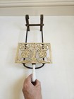 Antique Sliding Hearth Trivet Brass   Iron English 19th Century Fire Accessory