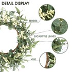 20  Artificial Eucalyptus Wreath     Front Door  Porch  Wall Decor For All Seasons