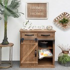 Classic American Country Style Single Barn Door With 2 Drawers Vintage Wooden 