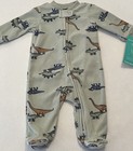 Carters Baby Boy Fleece Footed Pajamas 0-3 Months Sleep N Play Cute Dinosaur Pjs