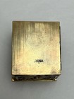 Vintage Brass Trinket Box 1 25 X 1 75    Enamel Colorful Detail